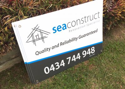 Printed Coreflute Sign for a builder